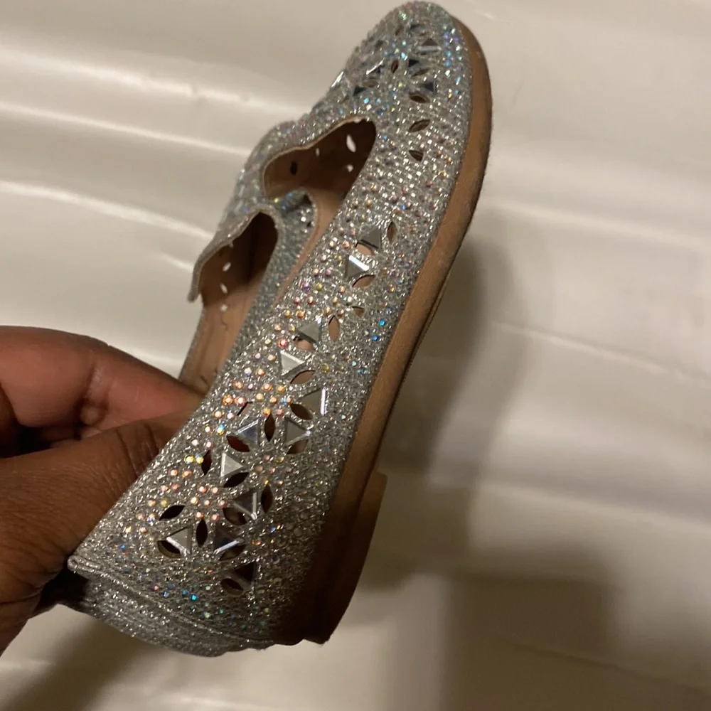 LINK COMFORT LITTLE GIRL SLIP ON SPARKLING SHOES SIZE 6